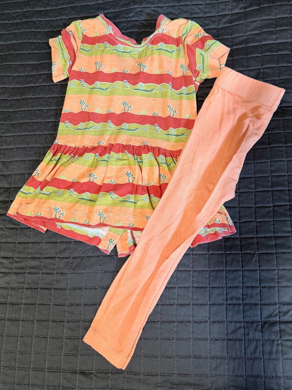 Kate Quinn | top + skinny legging | 70s cactus🌵 + melon | 18-24m